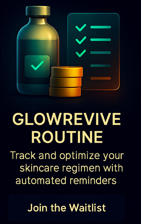 GlowRevive skincare kit – minimalist routine visual with soft pink tone