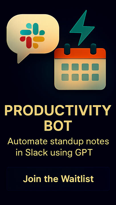 Slack productivity bot – calendar automation and GPT-powered assistant